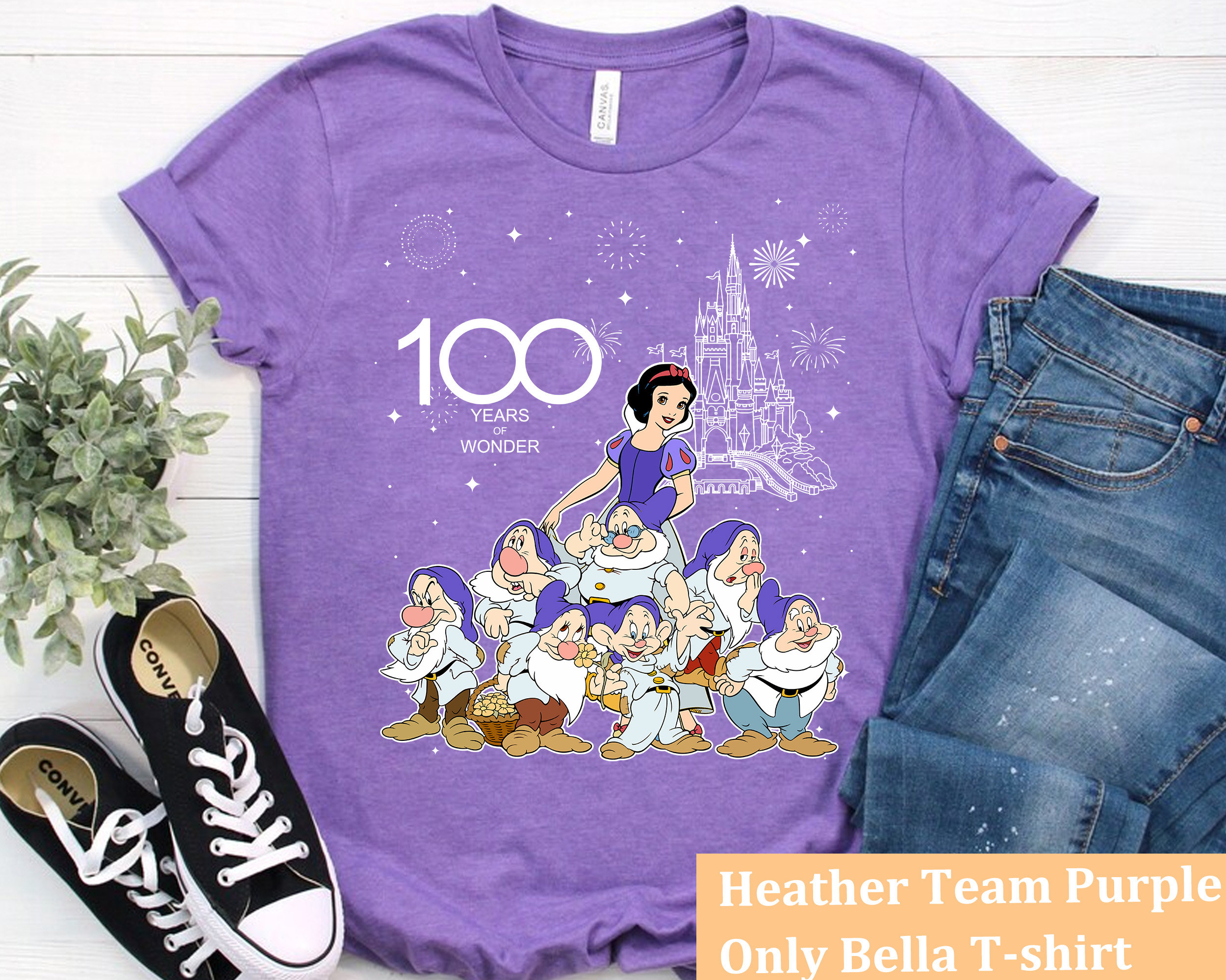 Disney Snow White and Seven Dwarfs Group Characters TShirt, - Inspire ...