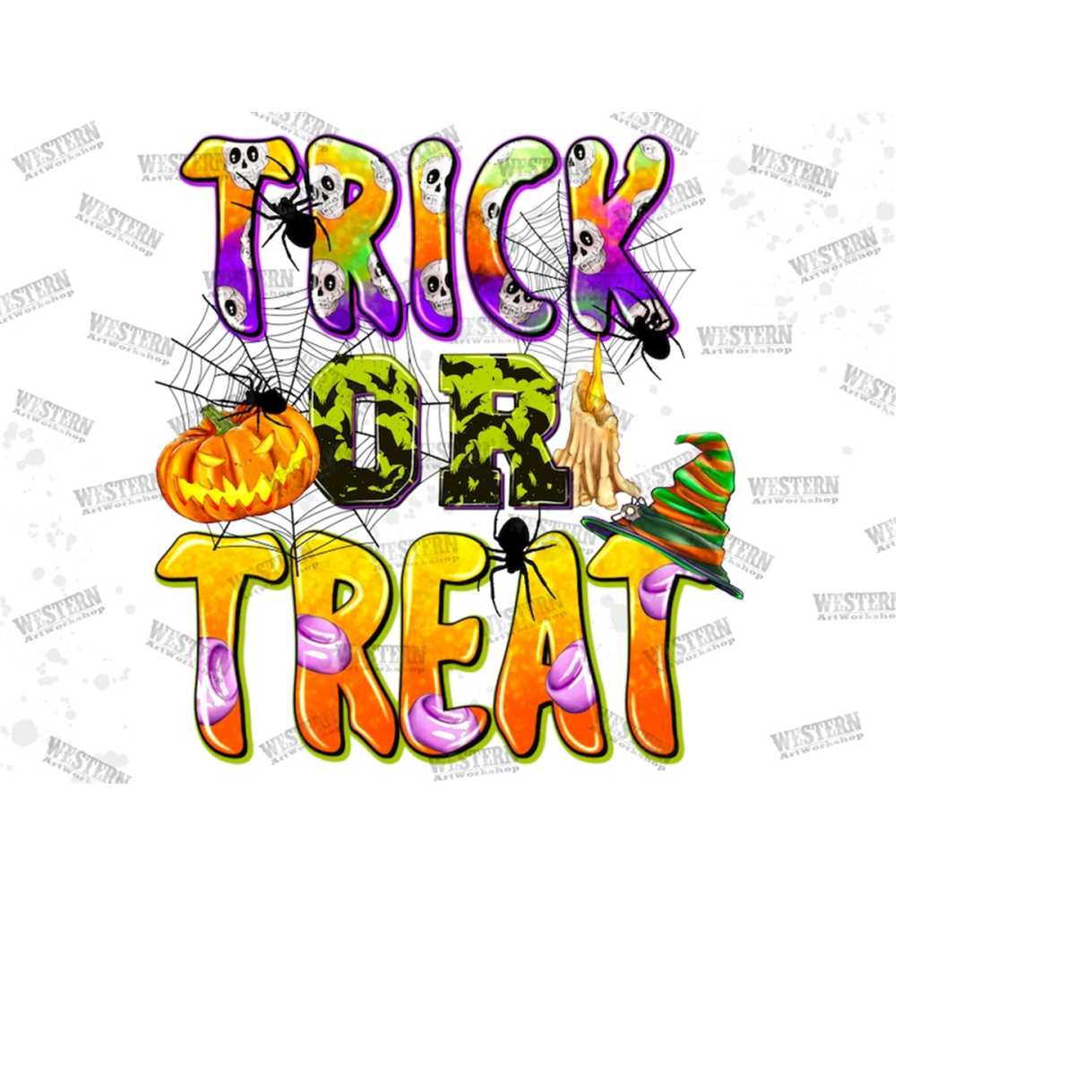 Trick Or Treat Png Sublimation Design, Halloween Png, Witch | Inspire ...