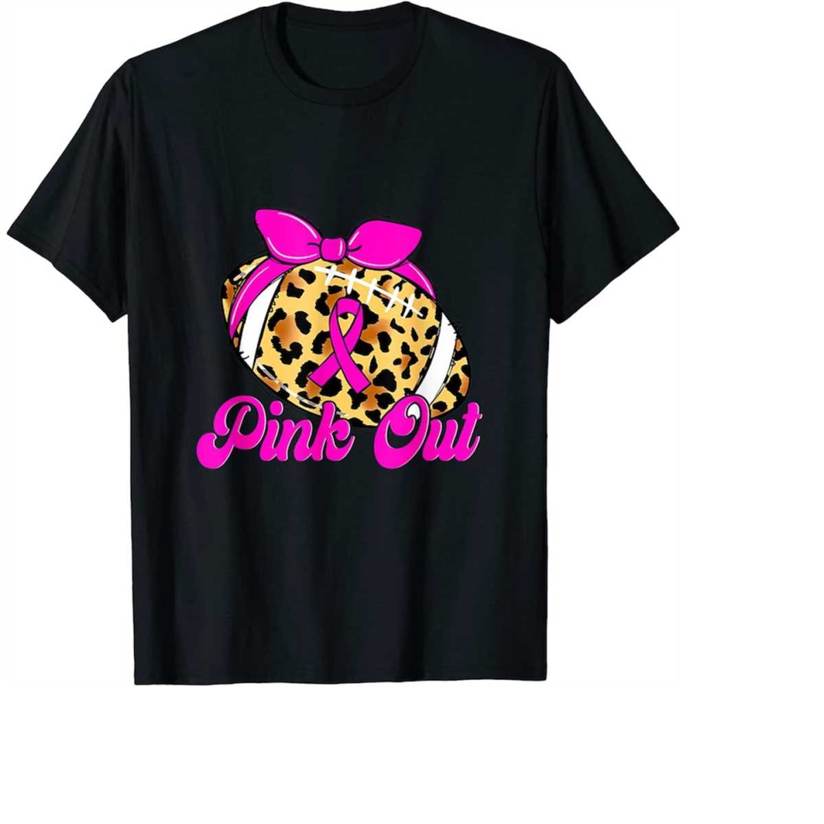 Breast Cancer Ribbon Pink Out Football Pink Ribbon Leopard p | Inspire ...
