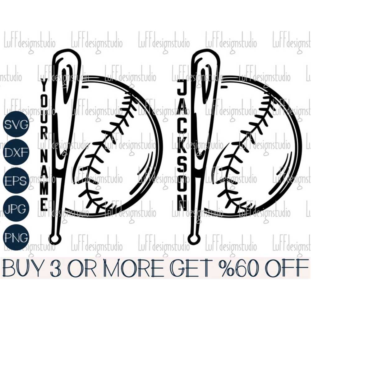 Split Baseball Monogram SVG, Half Softball Team Name SVG, Ba | Inspire ...