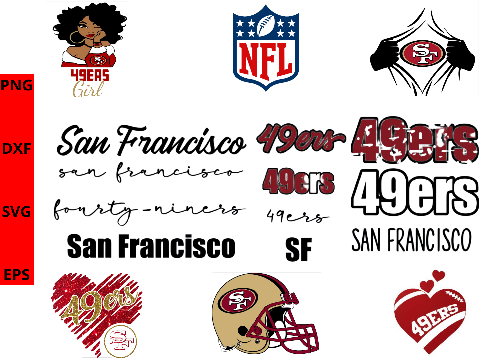 49ers SAN FRANCISCO SVG Files, 49ers SAN FRANCISCO PNG Files | Inspire ...