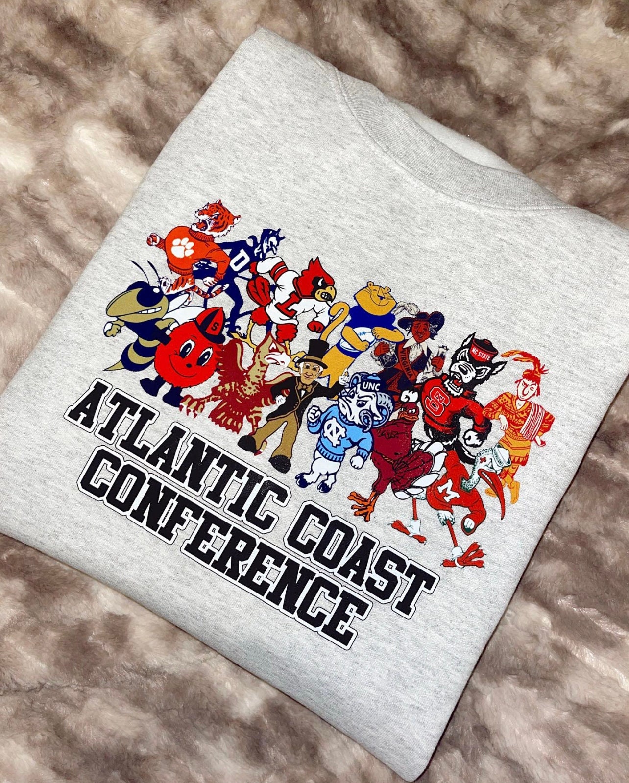 Vintage ACC Mascots, Atlantic Coast Conference Sweatshirt, A 