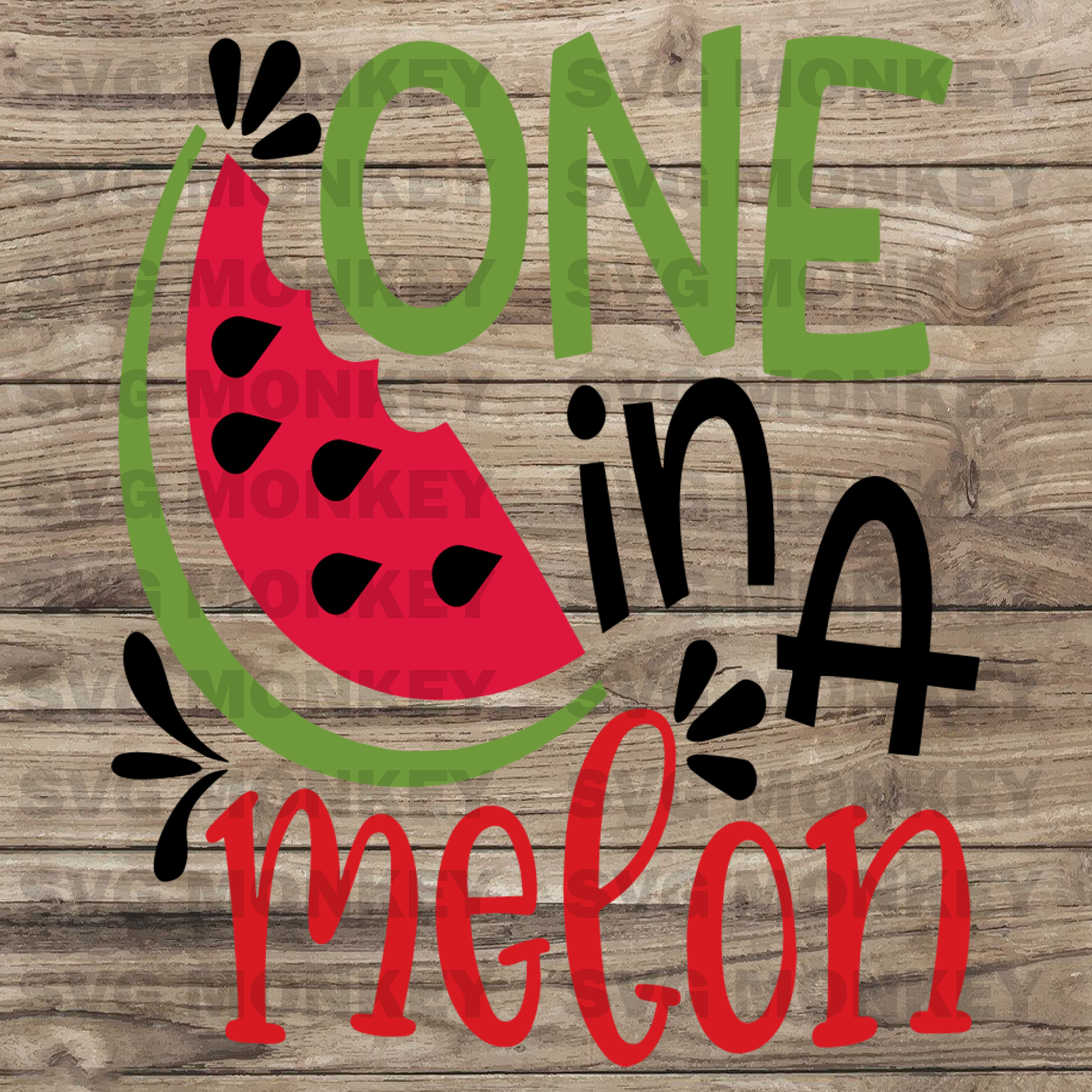 One In A Melon Funny Watermelon SVG Digital Cricut File SVG | Inspire ...