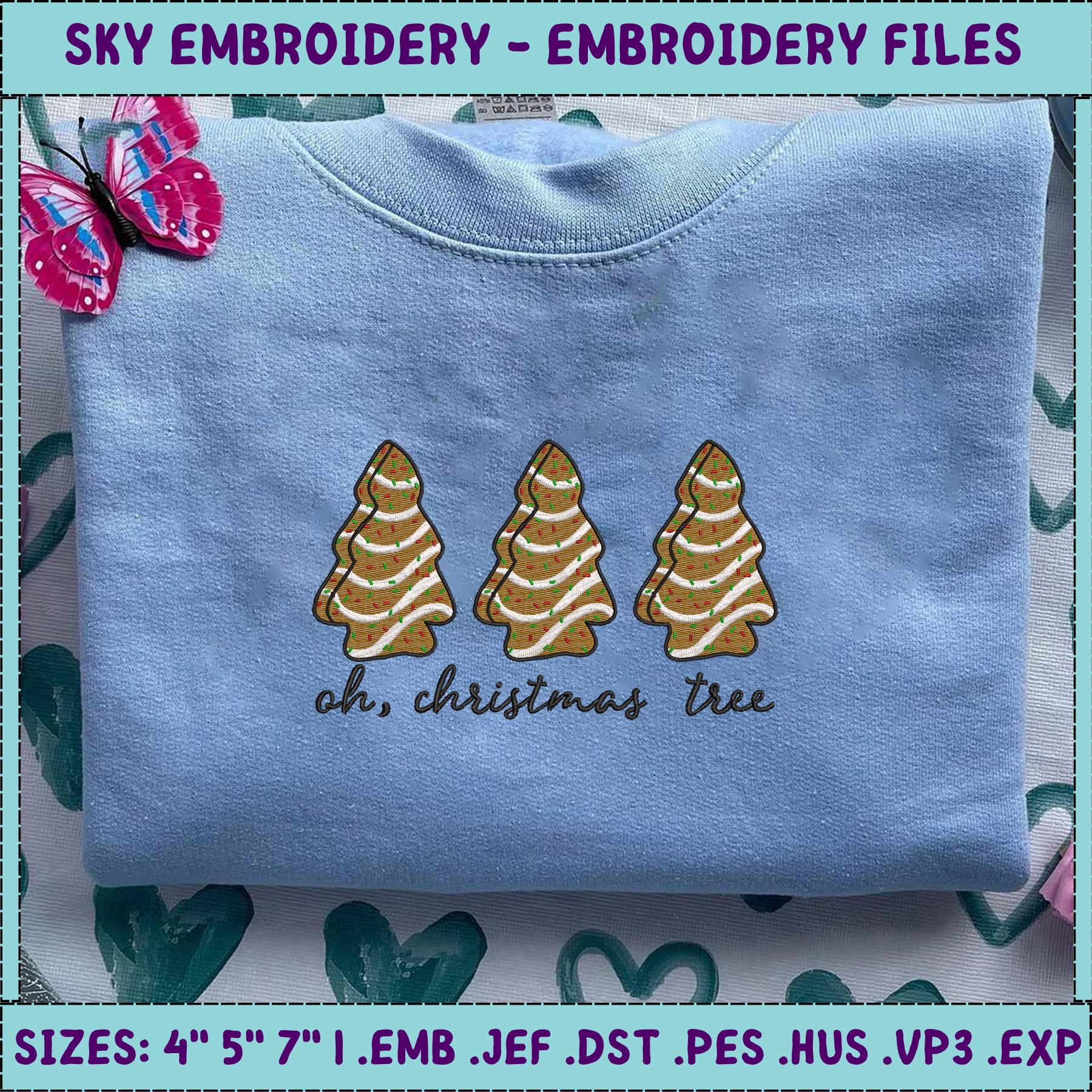 Christmas Tree Cake Embroidery Designs, Christmas Embroidery Inspire