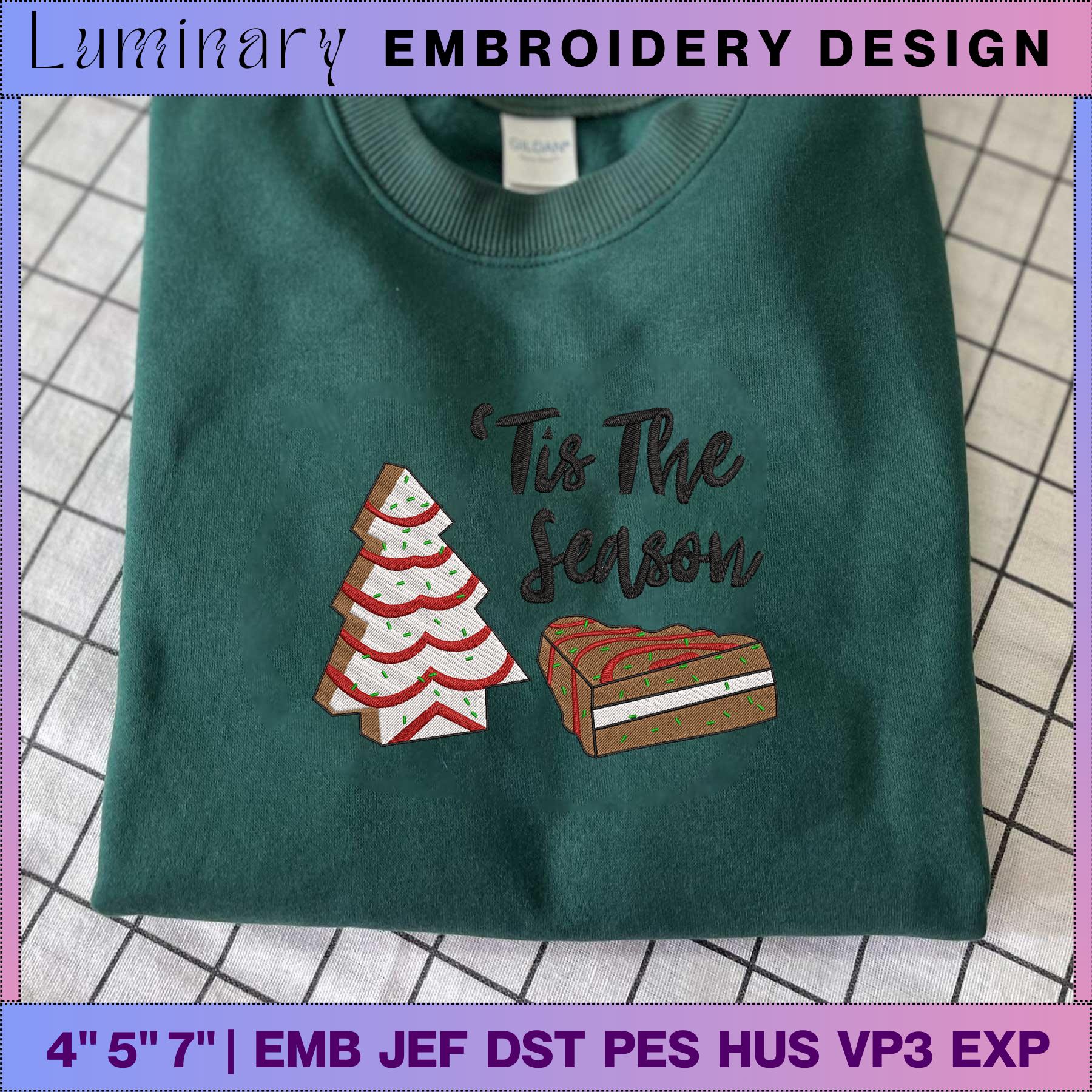 Christmas Tree Cake Embroidery Designs, Christmas Embroidery Inspire