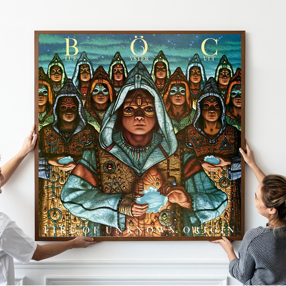 Blue Oyster Cult 'Fire Of Unknown Origin' Banner – 4x4 Ft Fabric Poster Flag – Polyester