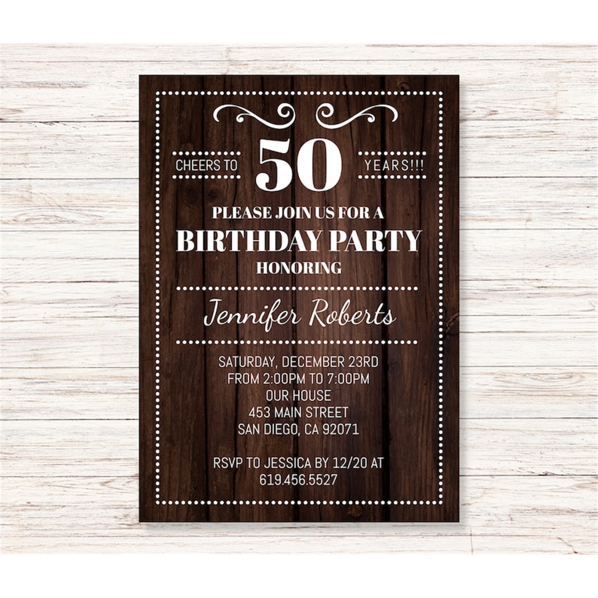Rustic Birthday Party Invitations, Wood Birthday Invitation - Inspire ...