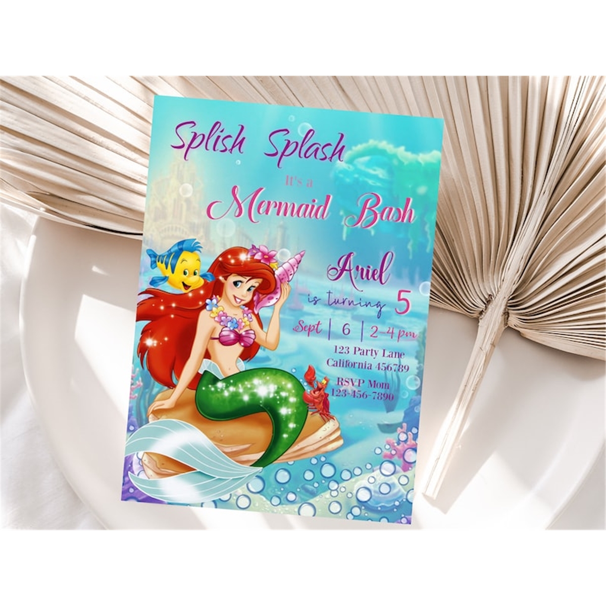 Little Mermaid Birthday Invitation The Little Mermaid Theme Inspire