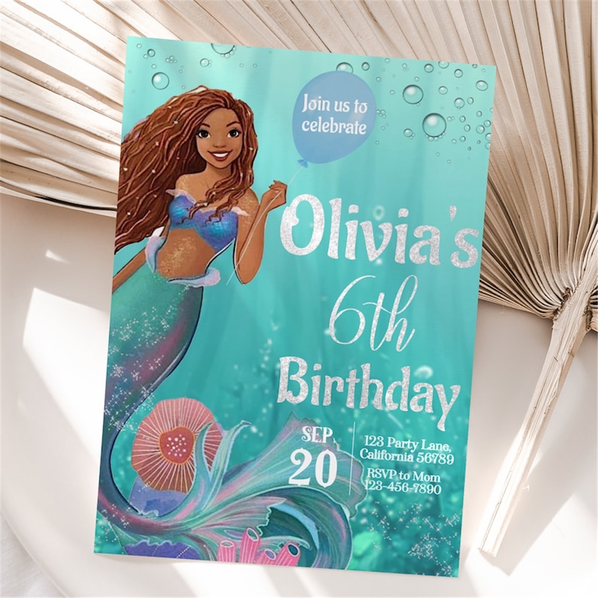 Little Mermaid Birthday Invitation Little Mermaid Invitation Inspire