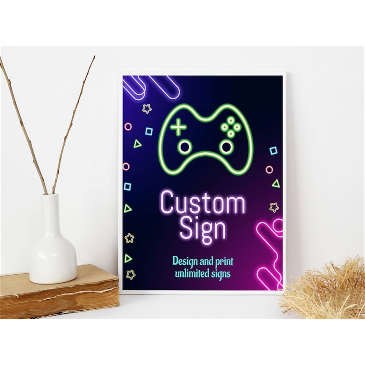 EDITABLE Video Game Custom Sign Gamer Custom Text Sign Gamin - Inspire ...