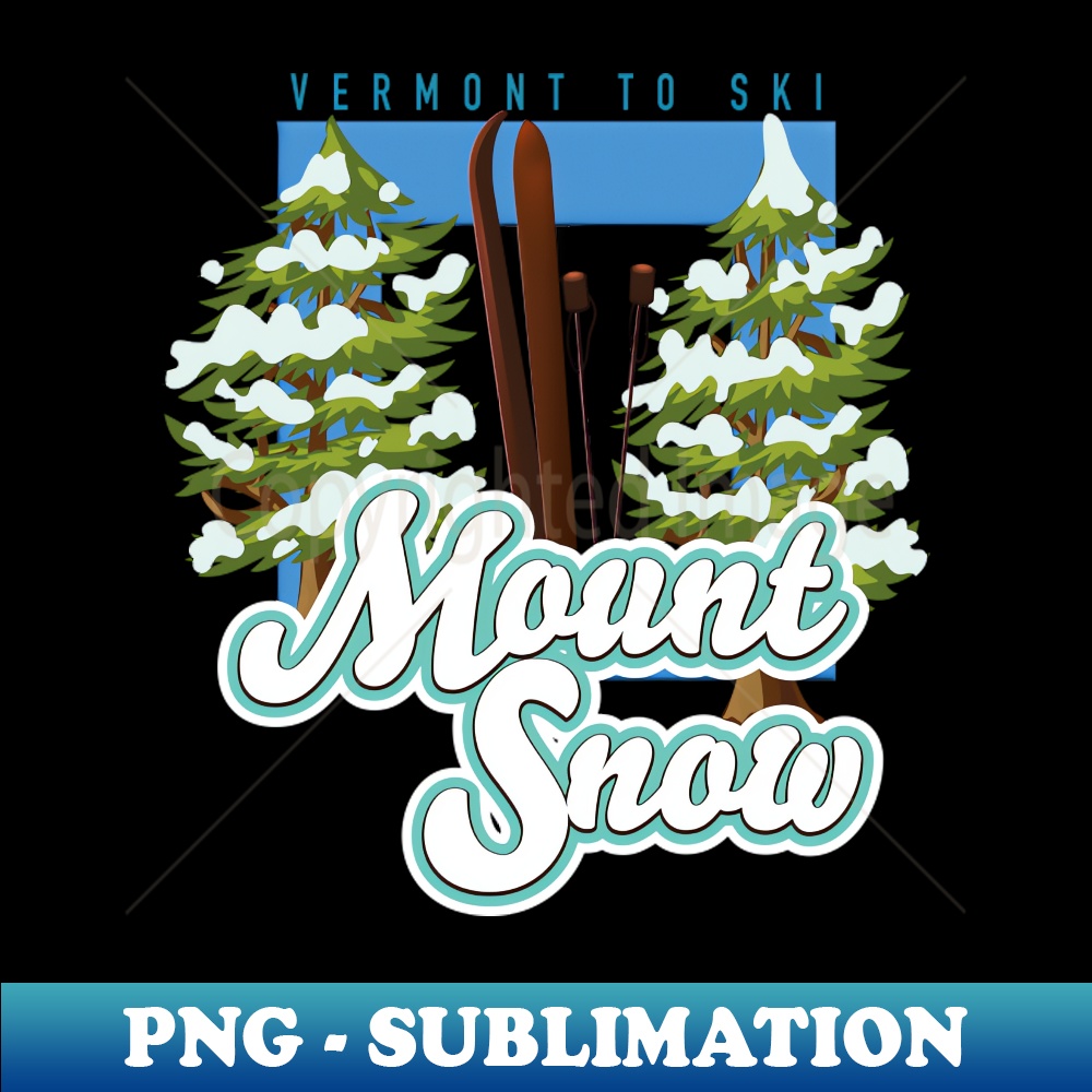 Mount Snow Vermont Ski logo PNG Transparent Sublimation Fi Inspire