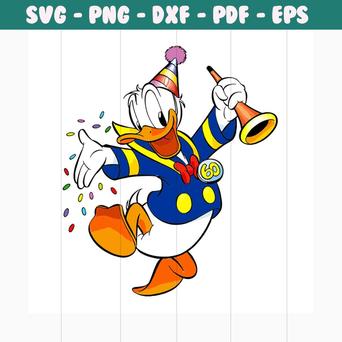 Donald duck birthday svg, trending svg, birthday svg, donald
