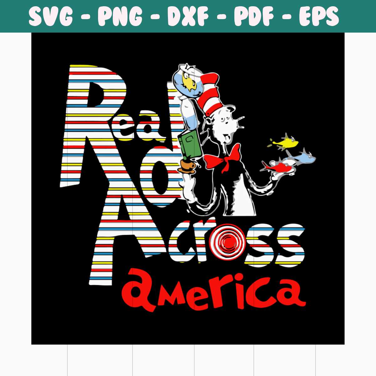 Read Across America Svg, Dr Seuss Svg, The Cat In The Hat Sv | Inspire ...