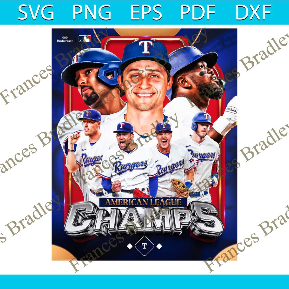 Texas Rangers American League Champs PNG Sublimation | Inspire Uplift