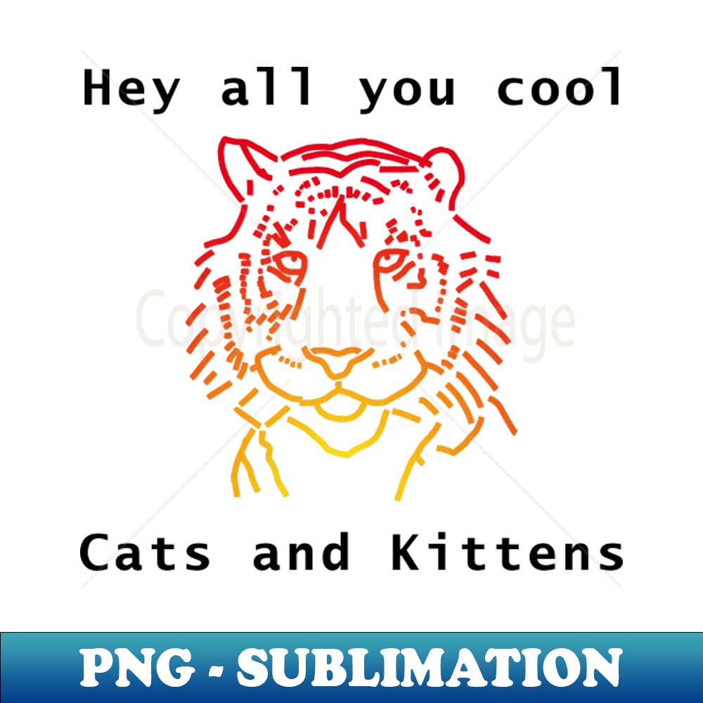 Cool Tiger Red Line Drawing - Exclusive PNG Sublimation Down - Inspire ...