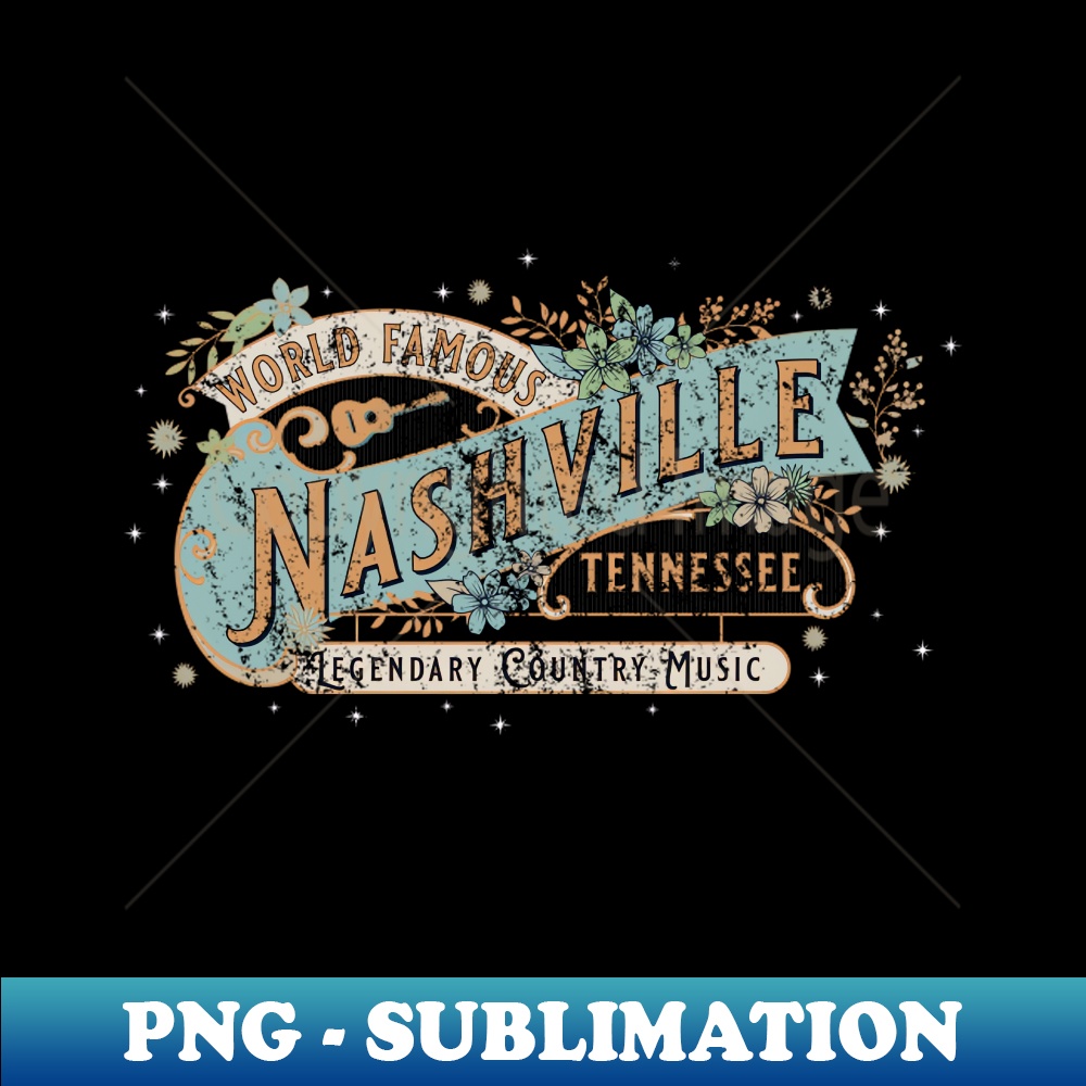 Vintage Nashville Rough - Retro PNG Sublimation Digital Down | Inspire ...