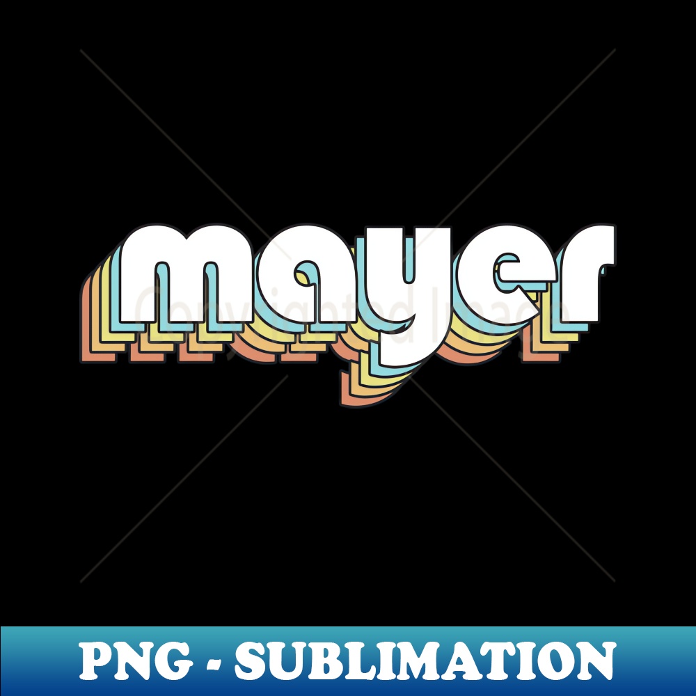 Mayer - Retro Rainbow Typography Faded Style - Professional - Inspire ...