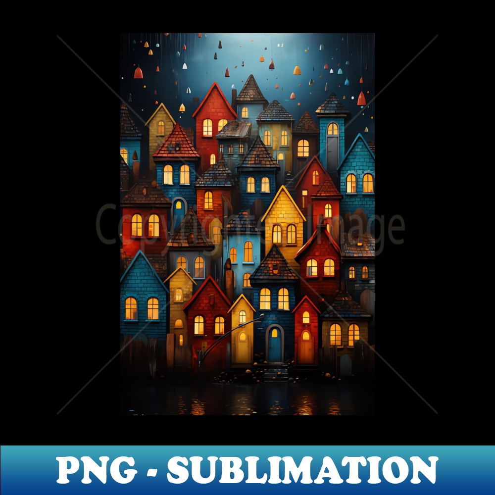 Vibrant Riverside Town Reflective Colors by the Water - Uniq | Inspire ...