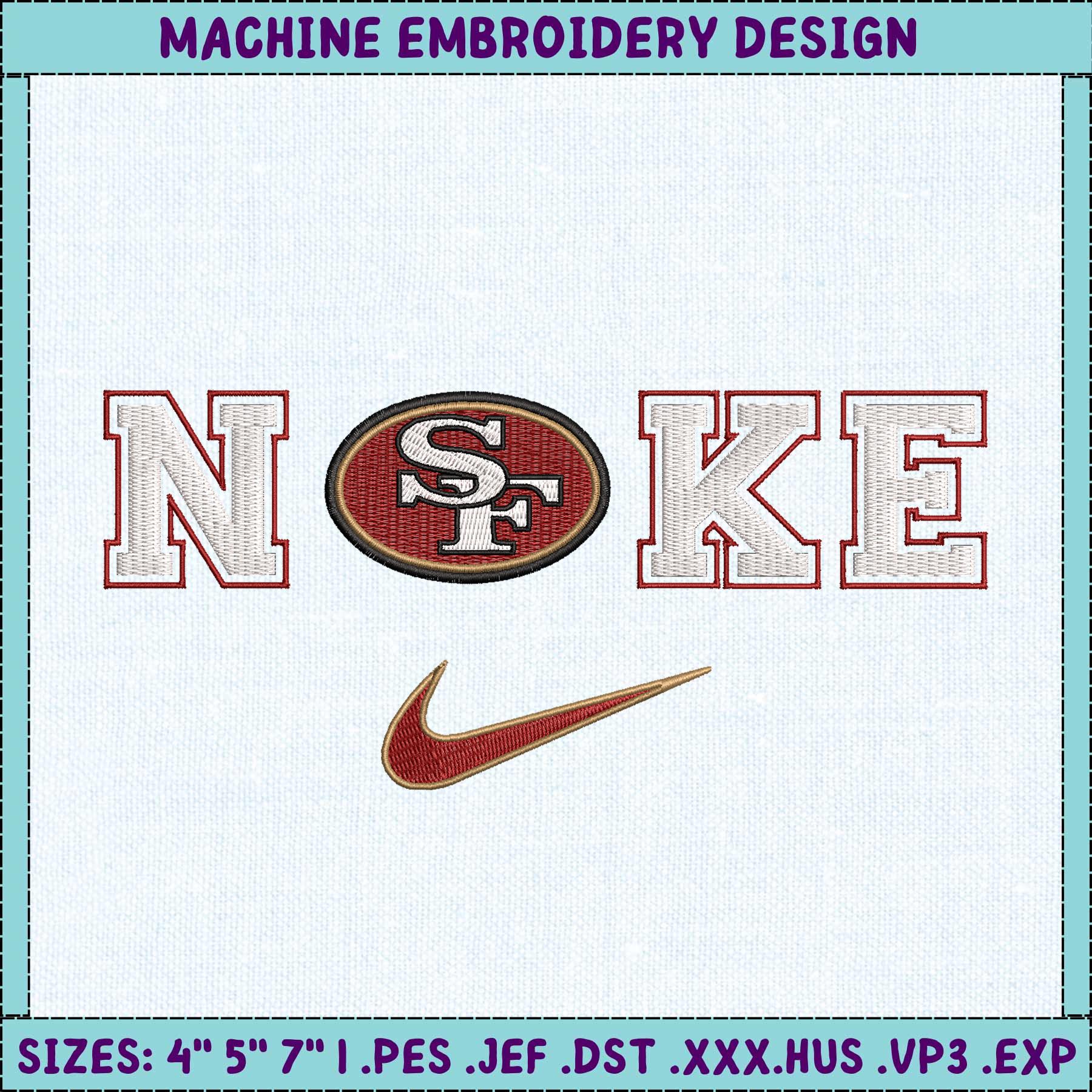 NIKE NFL San Francisco 49ers Logo Embroidery Design, NIKE NF - Inspire ...