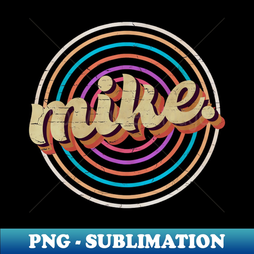vintage circle line color mike - Sublimation-Ready PNG File - Inspire ...