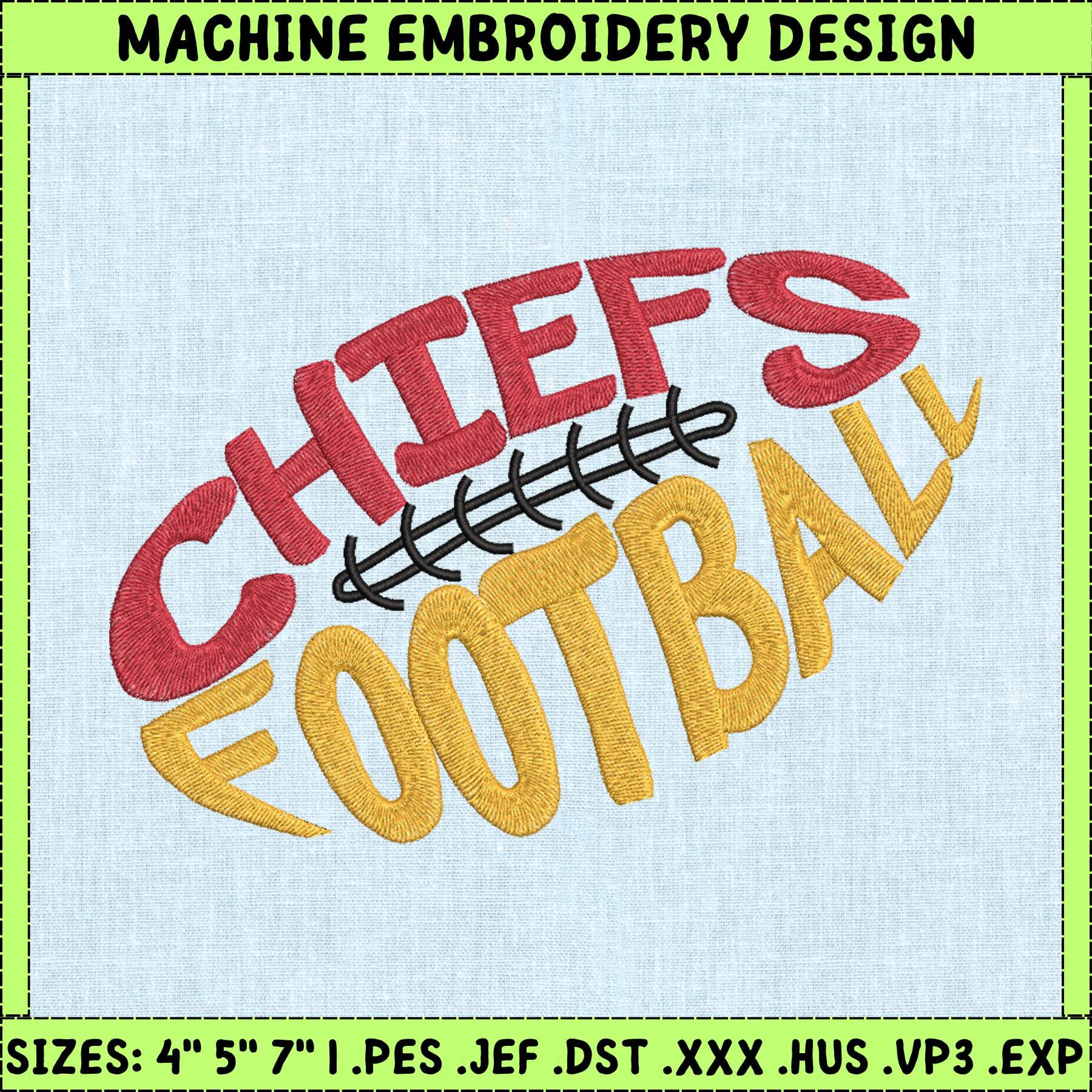 Chiefs Football Logo Embroidery Design, NFL Kansas City Chie Inspire