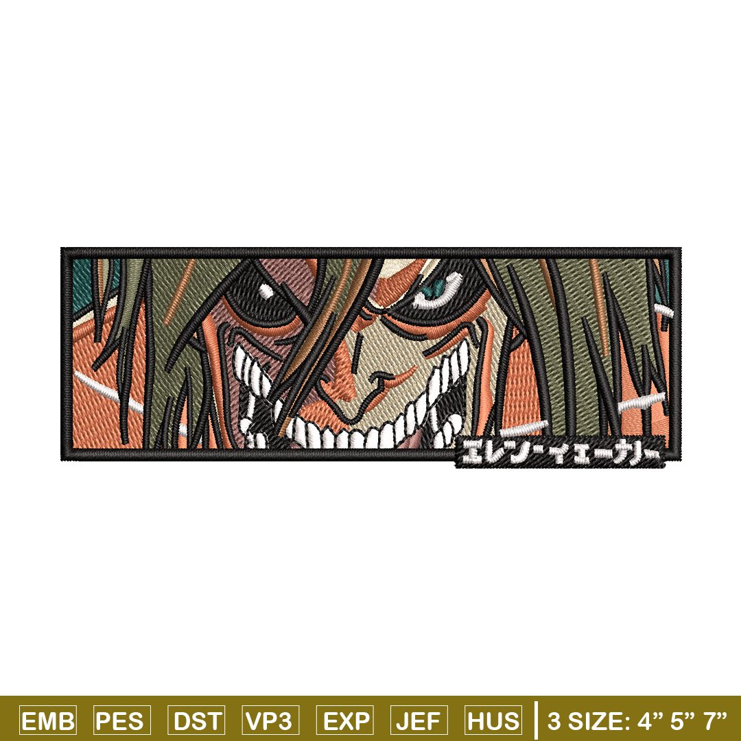 Attack Titan embroidery design, Attack on titan embroidery, - Inspire ...