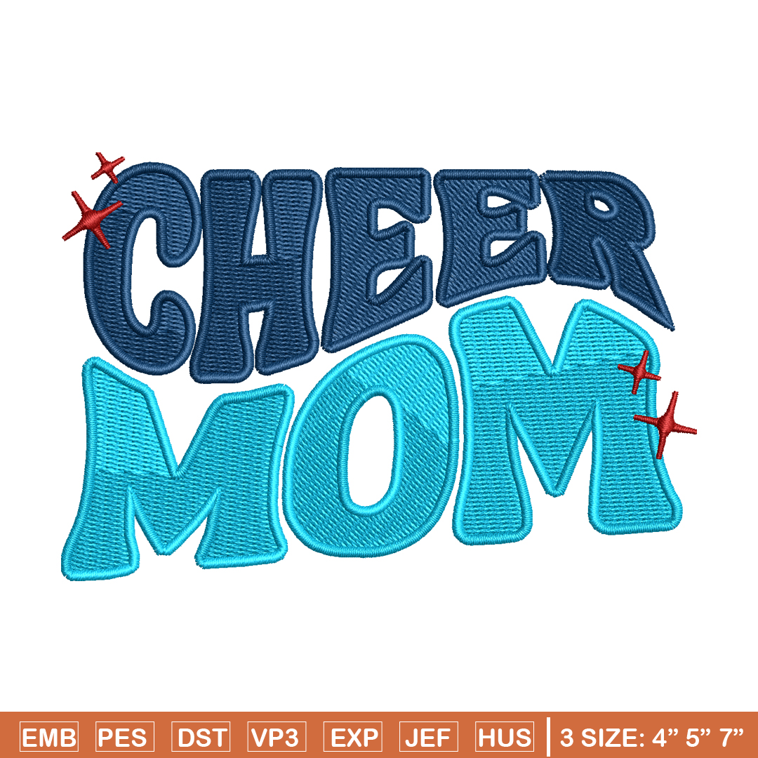 Cheer Mom Logo Embroidery Design Cheer Mom Logo Embroidery Inspire