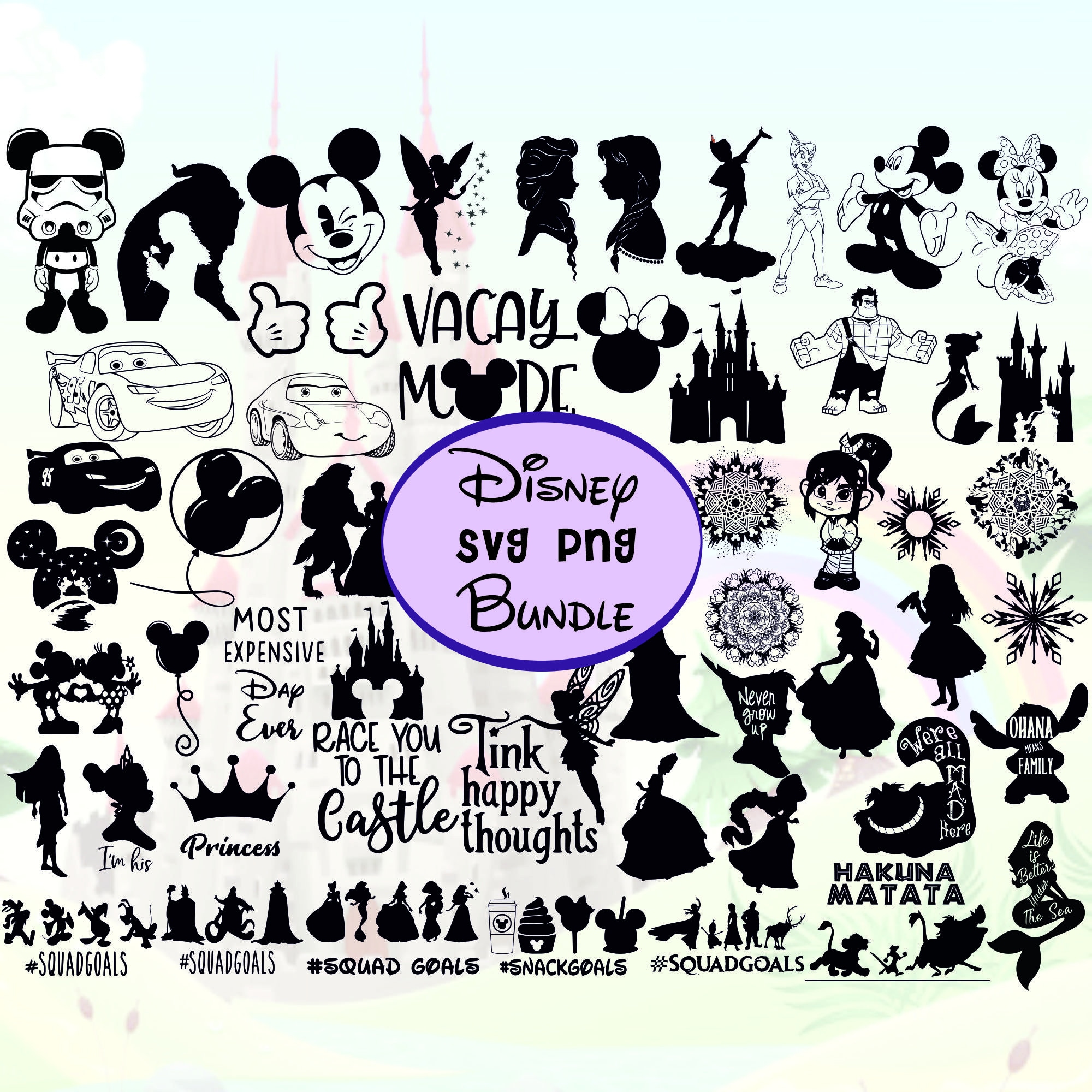 50 SVG, PNG Instant Digital Download Bundle, for Cricut or S | Inspire ...