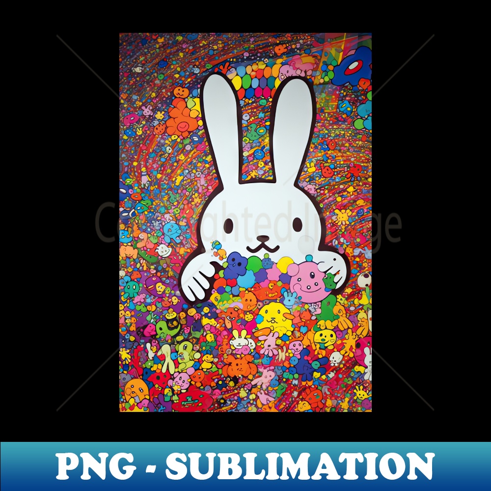 Psychedelic Multiverse Rabbit - Decorative Sublimation PNG F - Inspire ...