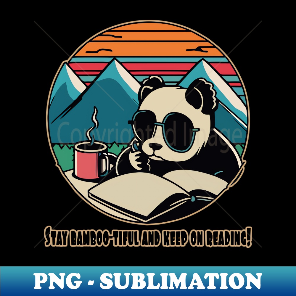 panda reads a book - PNG Sublimation Digital Download - Bold - Inspire ...