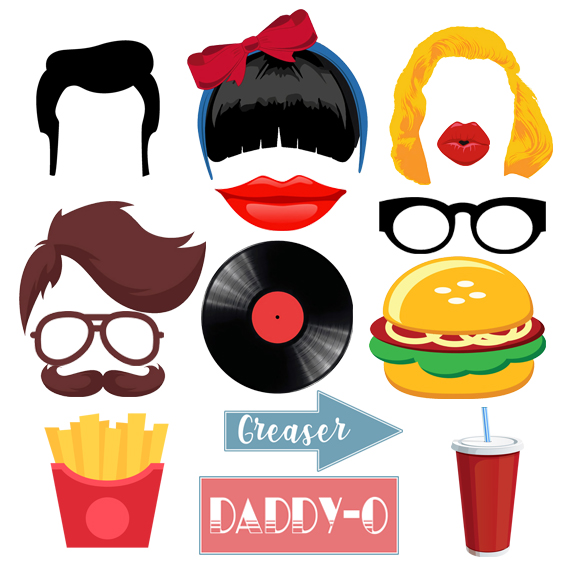 90s props, 90s Photobooth props, 90s Clipart, Photobooth Vec | Inspire ...