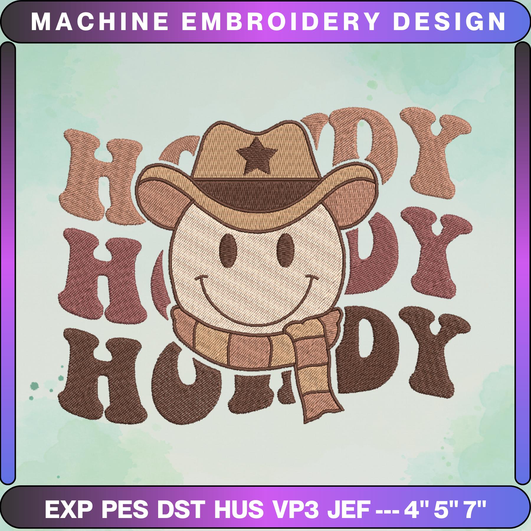 Retro Christmas Embroidery Designs, Retro Howdy Embroidery D - Inspire ...
