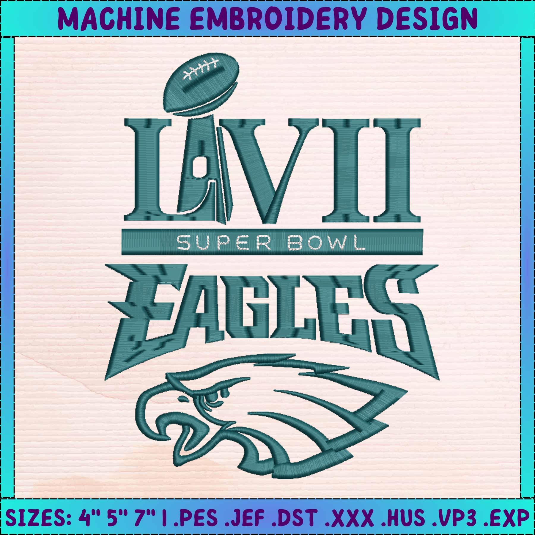 NFL Super Bowl LVII Philadelphia Eagles Embroidery Design, N | Inspire ...
