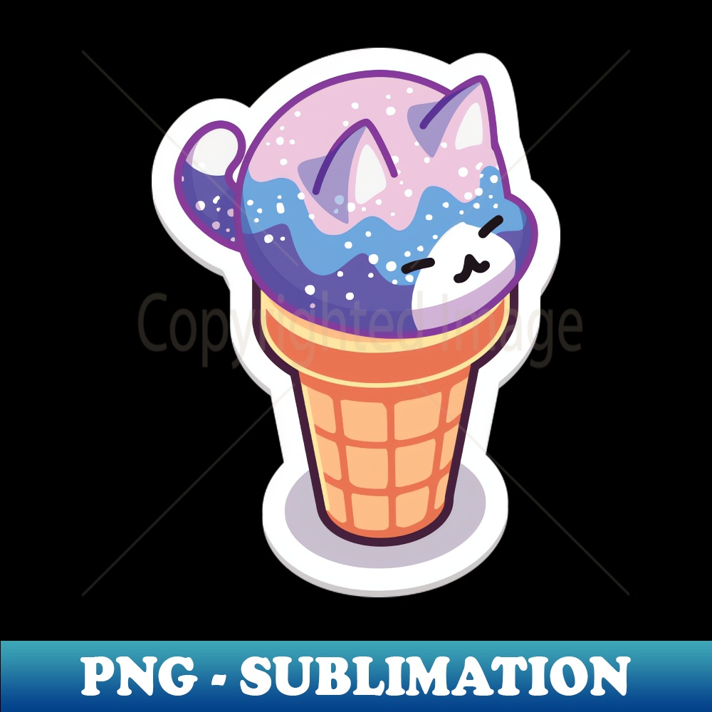 kawaii ice cream cats - PNG Transparent Digital Download Fil | Inspire ...