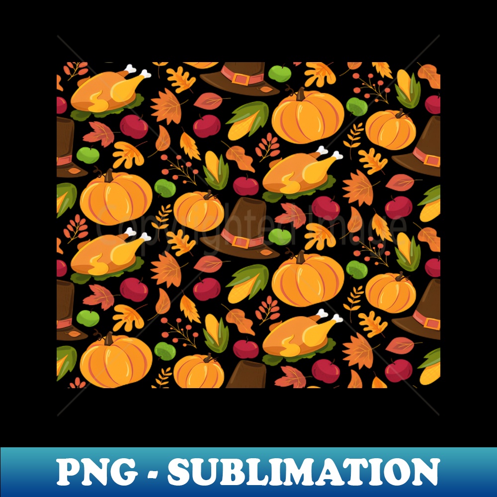 Pattern Print Turkey Thankgiving Automatic Foldable Umbrella