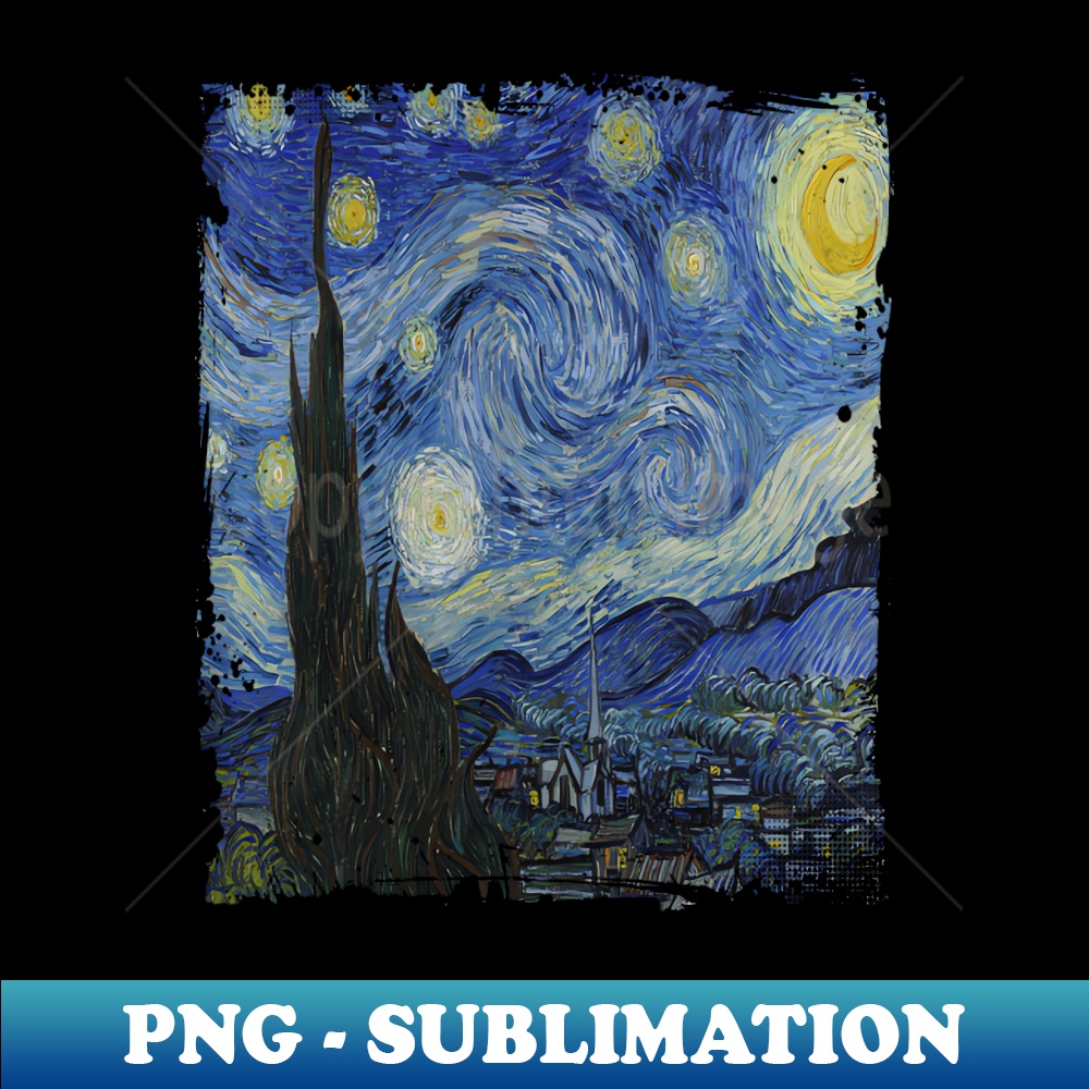 Vincent Van gogh starry night - PNG Transparent Sublimation | Inspire ...