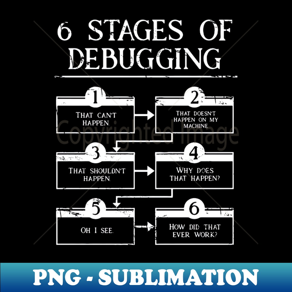6 Stages of Debugging Computer Programming - Decorative Subl | Inspire ...