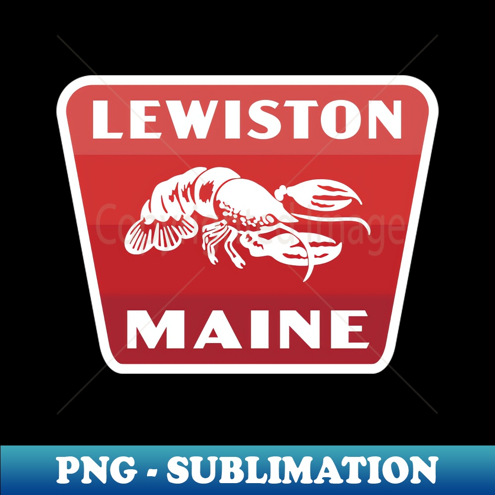 Lewiston Maine Retro Lobster Badge Red PNG Transparent Sub Inspire