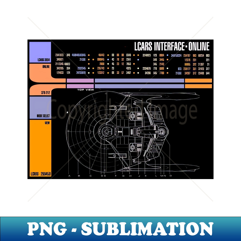 Library Computer Readout Showing Top View of Star Ship - Aes | Inspire ...