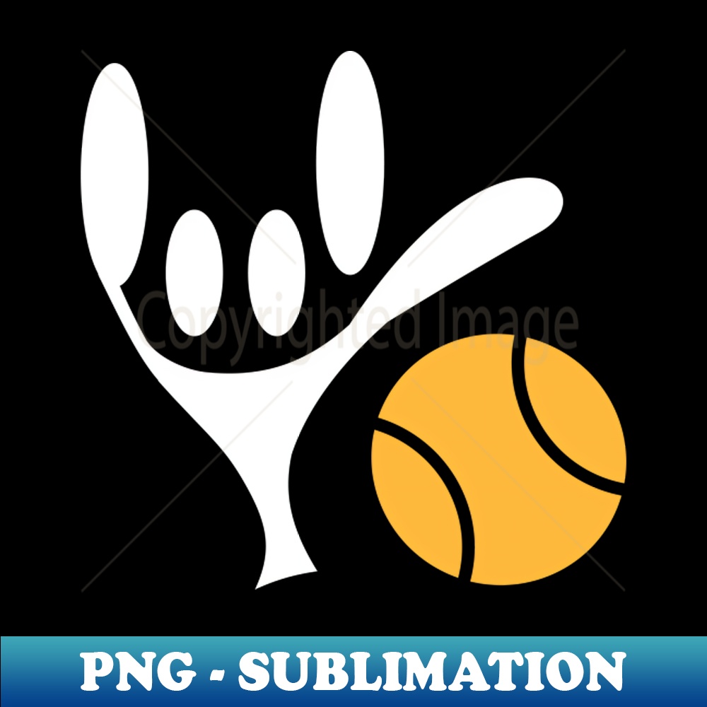 ASL Sign Language Love Tennis Vintage Sublimation PNG Down Inspire Uplift