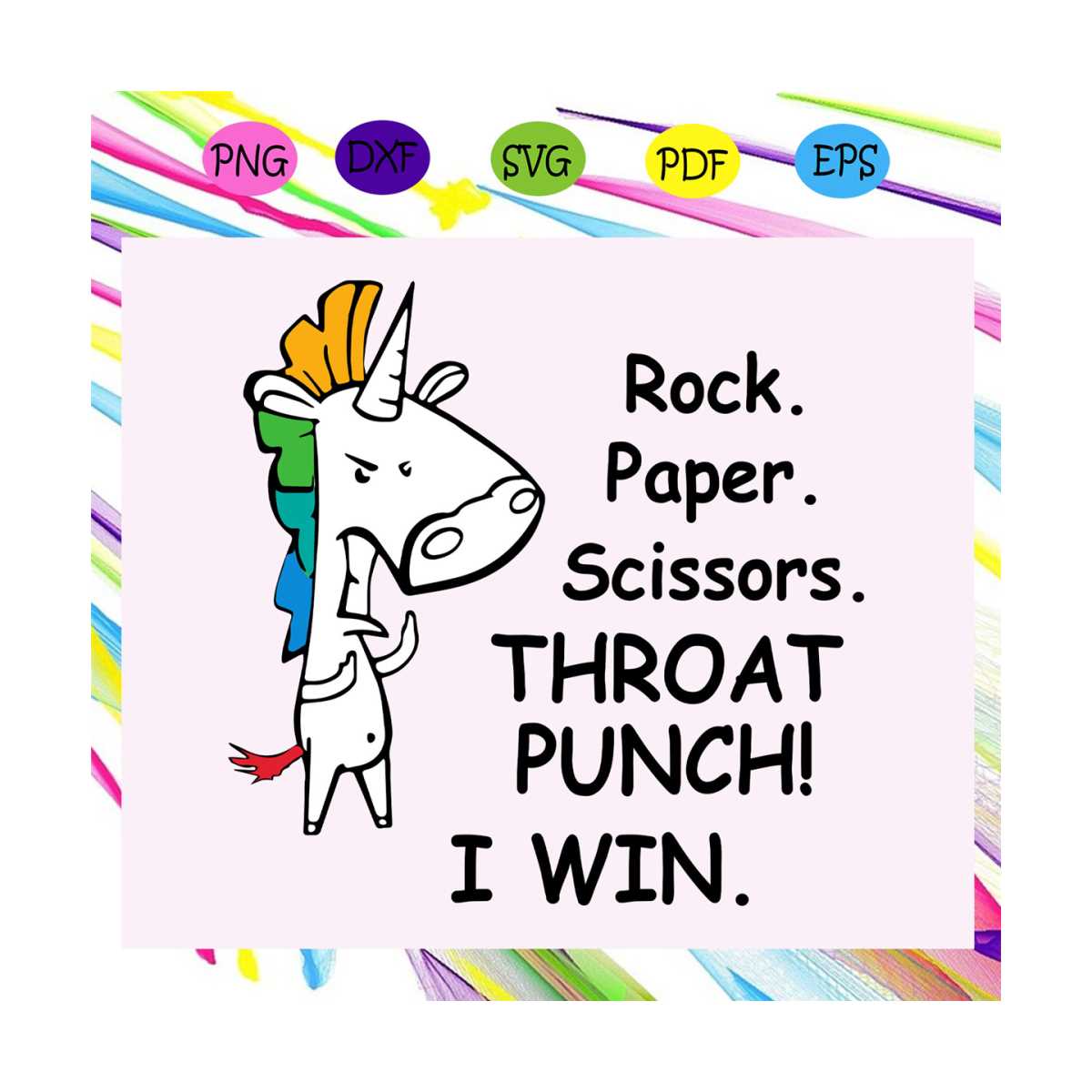 Rock paper scissors throat punch i win, trending svg For Sil | Inspire ...