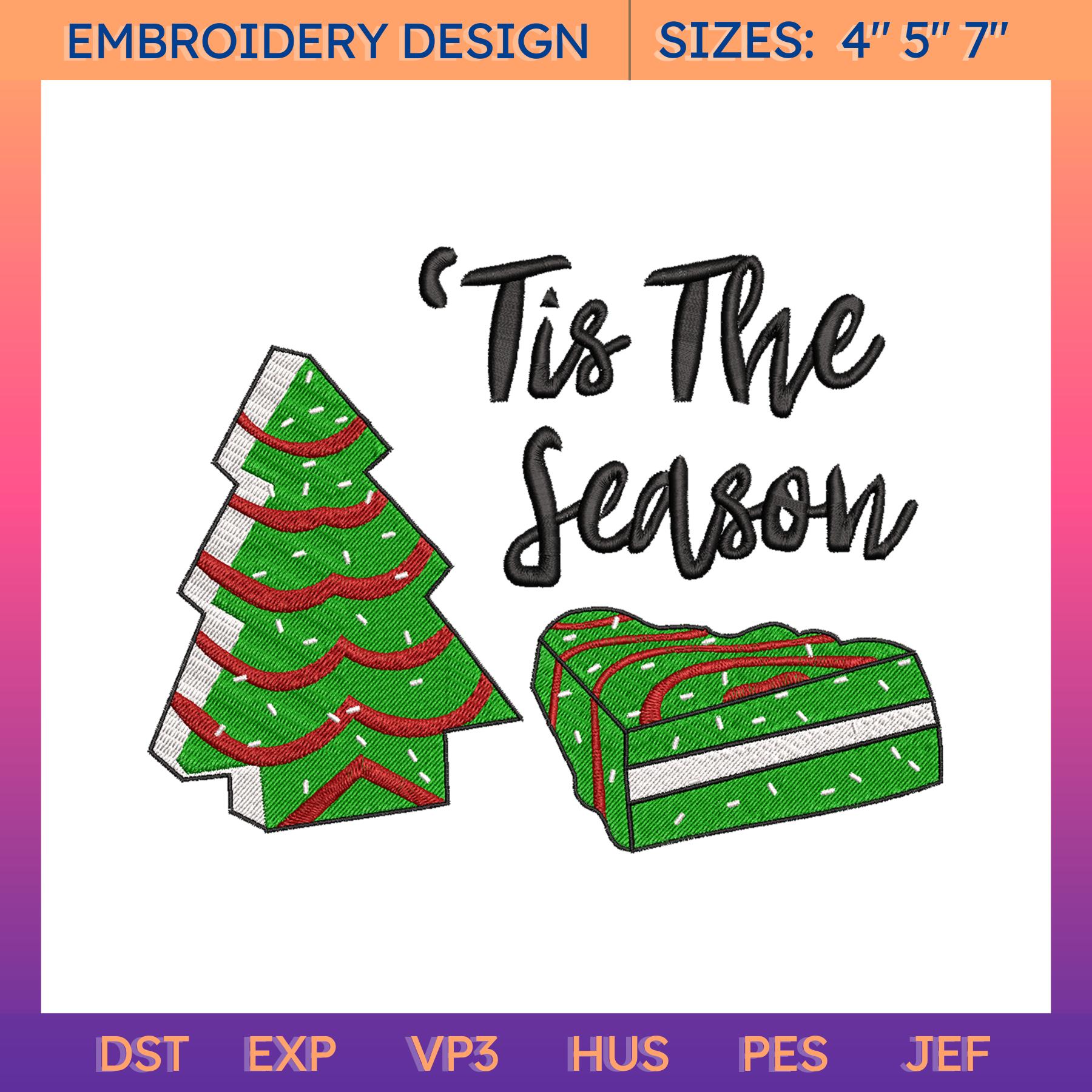 Christmas Tree Cake Embroidery Designs, Christmas Embroidery Inspire