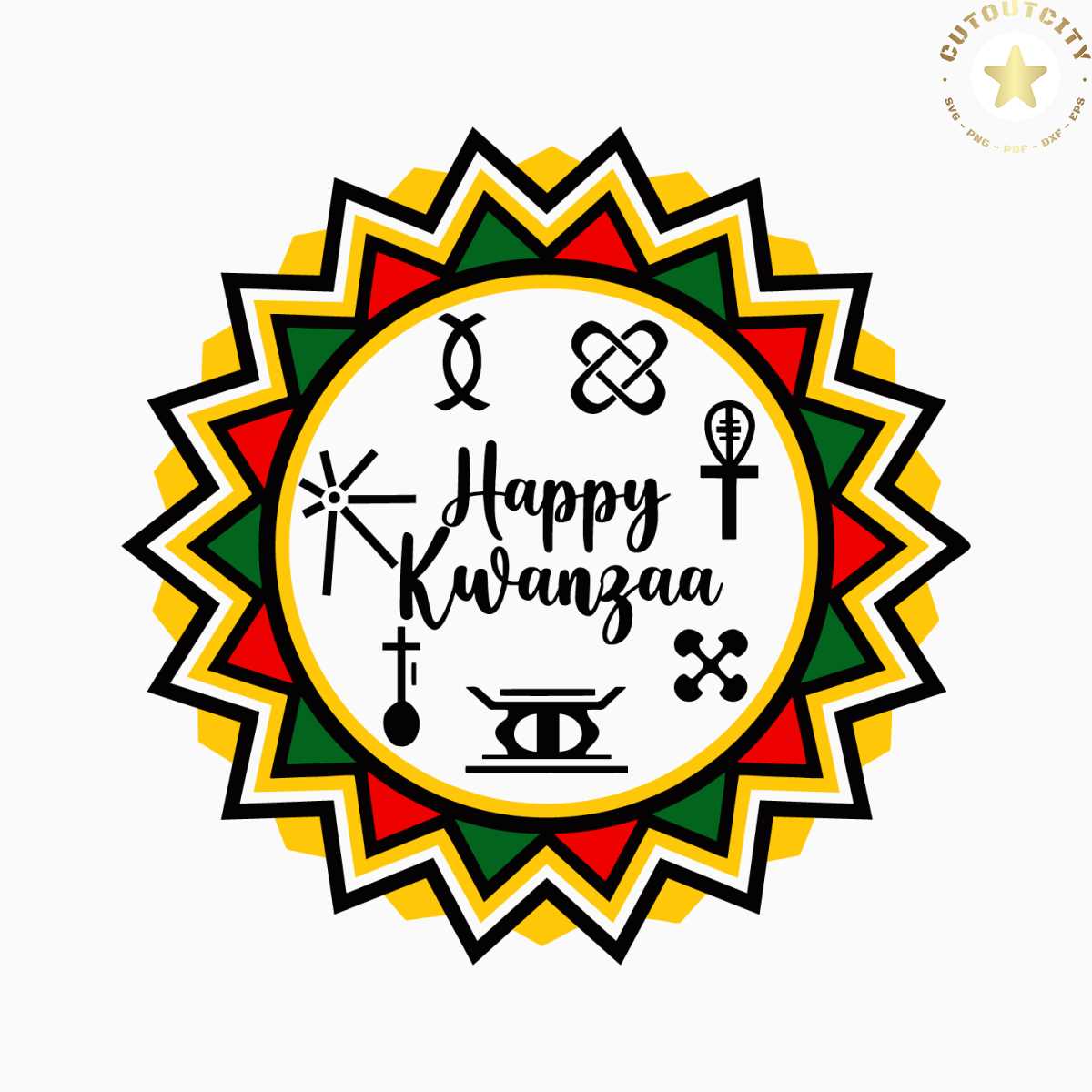 Happy Kwanzaa SVG | Kwanzaa Symbols SVG | African Heritage C - Inspire ...