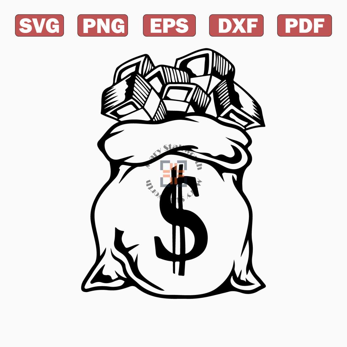 Money Bag Svg File Money Bag Clipart Cash Bag Svg Doll Inspire