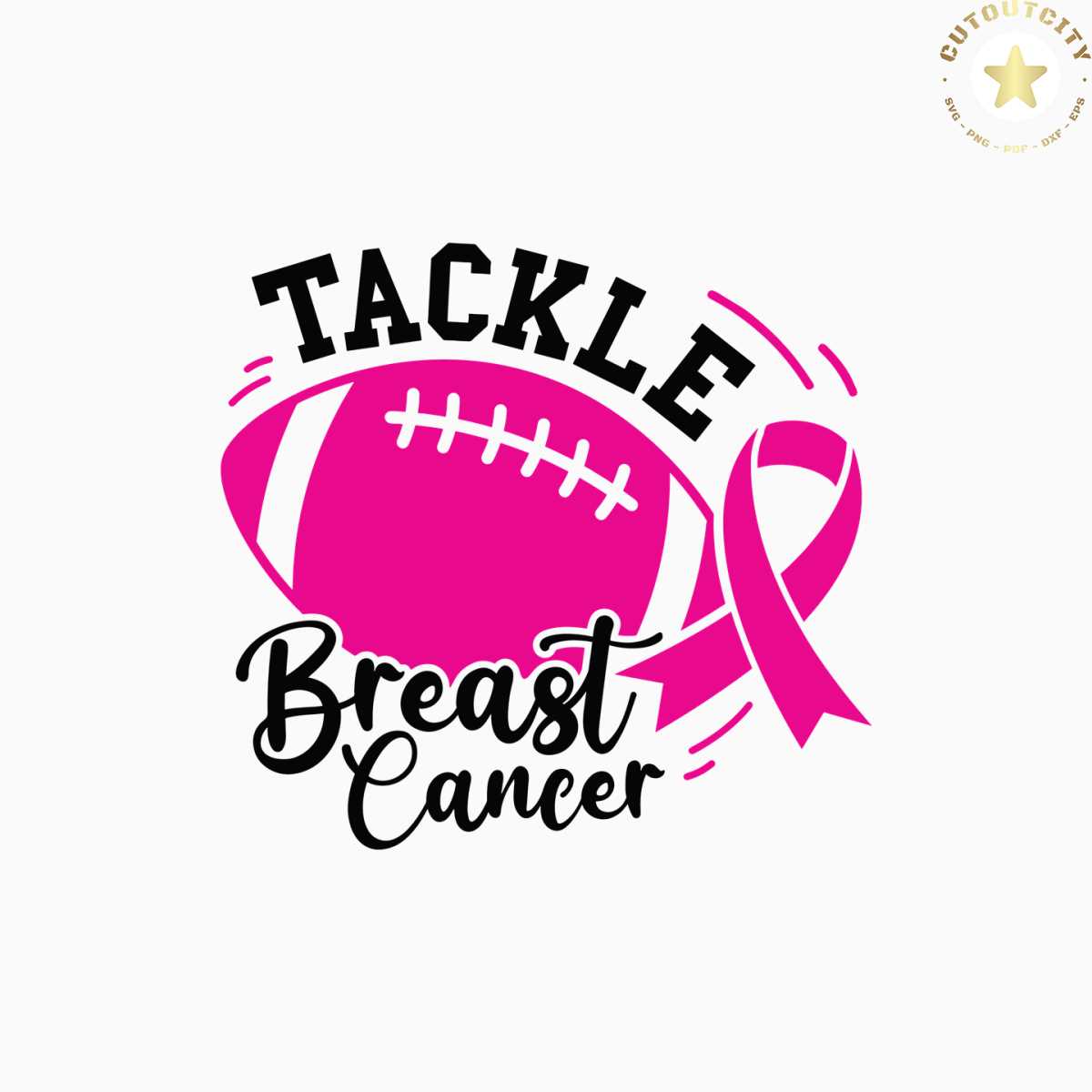 Tackle Breast Cancer Svg, Tackle Breast Cancer Football Svg, - Inspire
