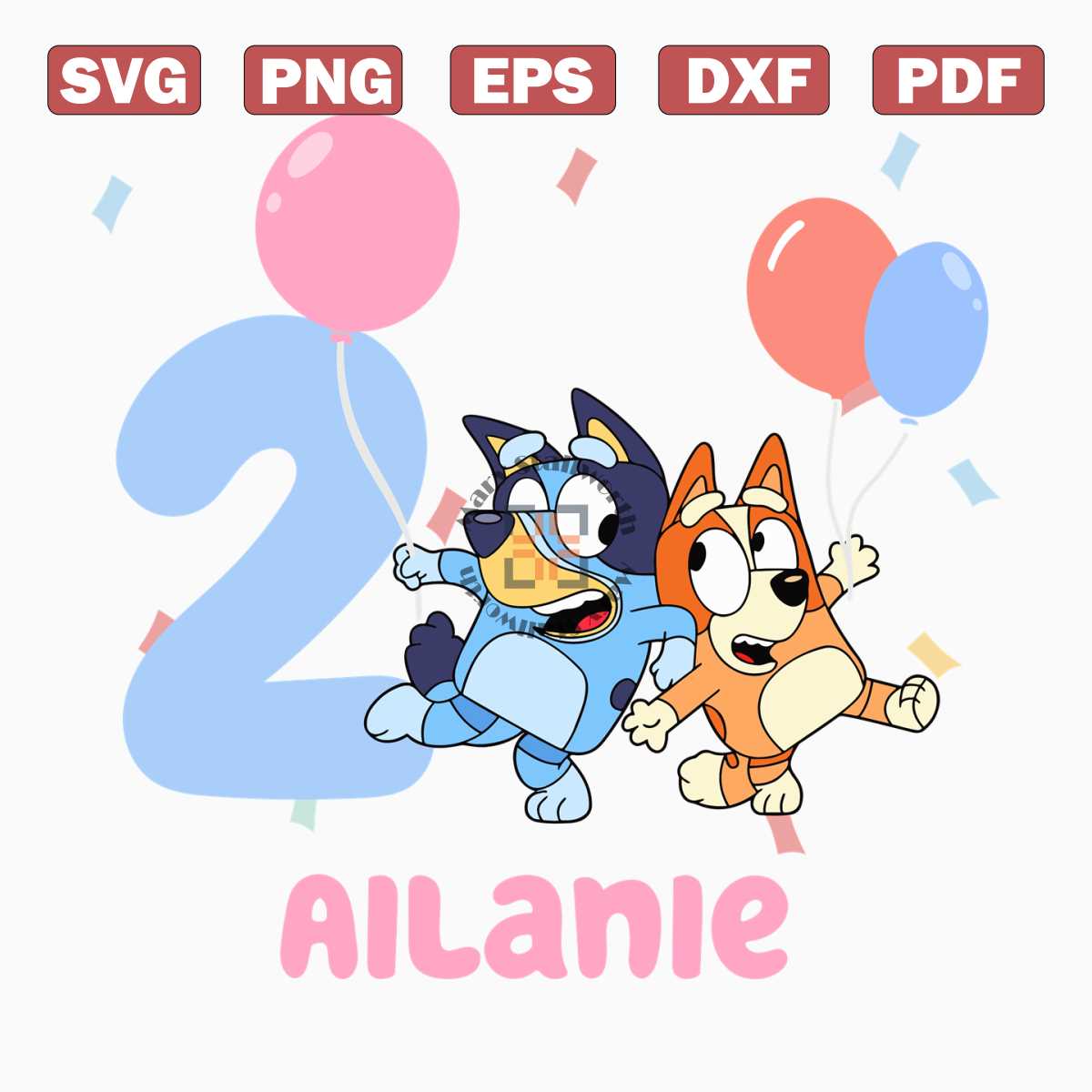 Bluey Birthday Personalized Digital Download, Bluey Birthday | Inspire