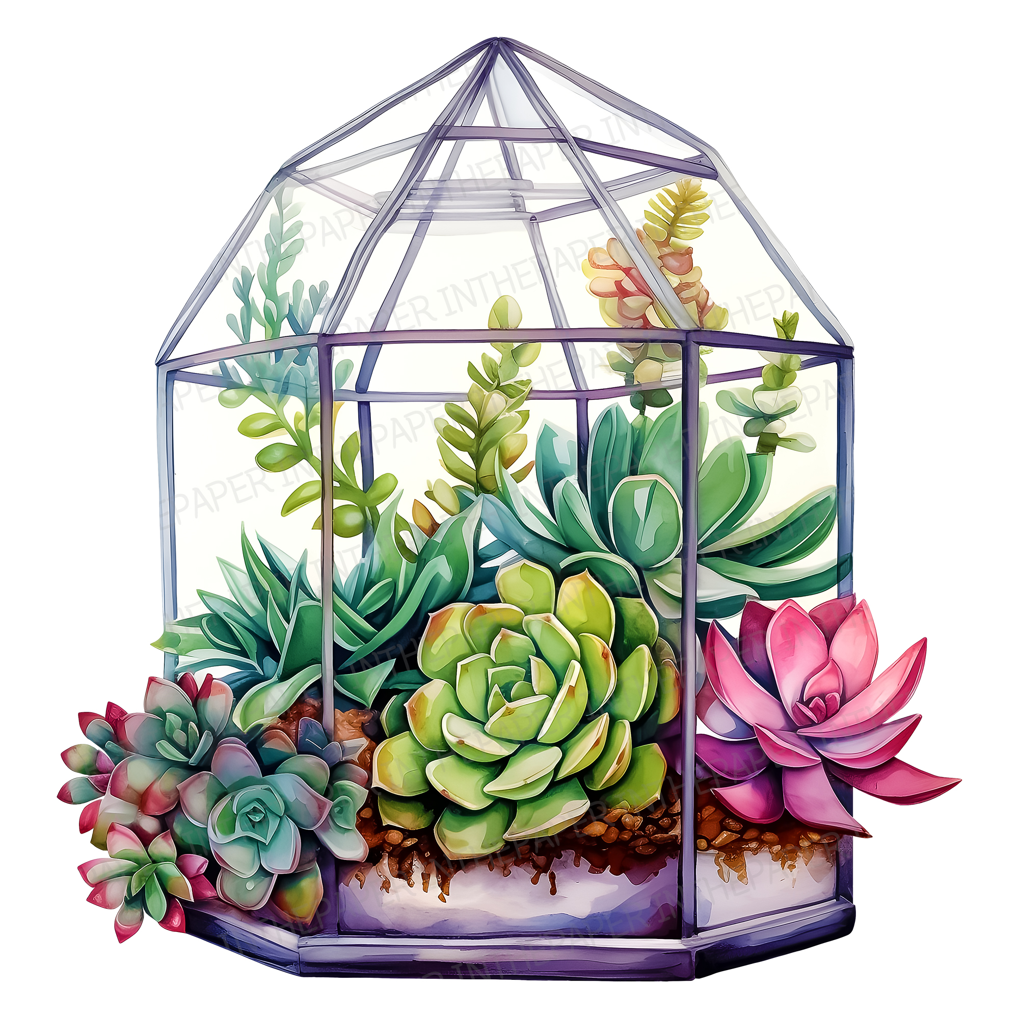 Succulent Garden Watercolor PNG | Cactus Clip art Cacti Bota - Inspire ...