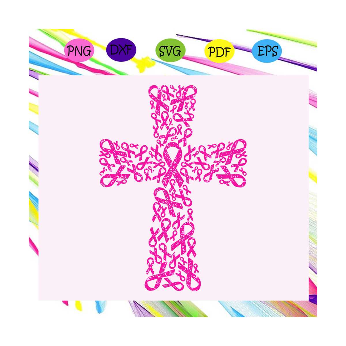 Pink Ribbon Cross For Breast Cancer Awareness, pink ribbon s | Inspire ...