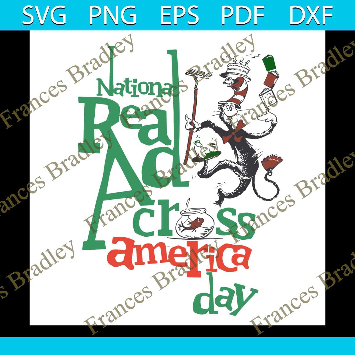National Read Across America Day Svg, Dr Seuss Svg, Read Cro | Inspire ...