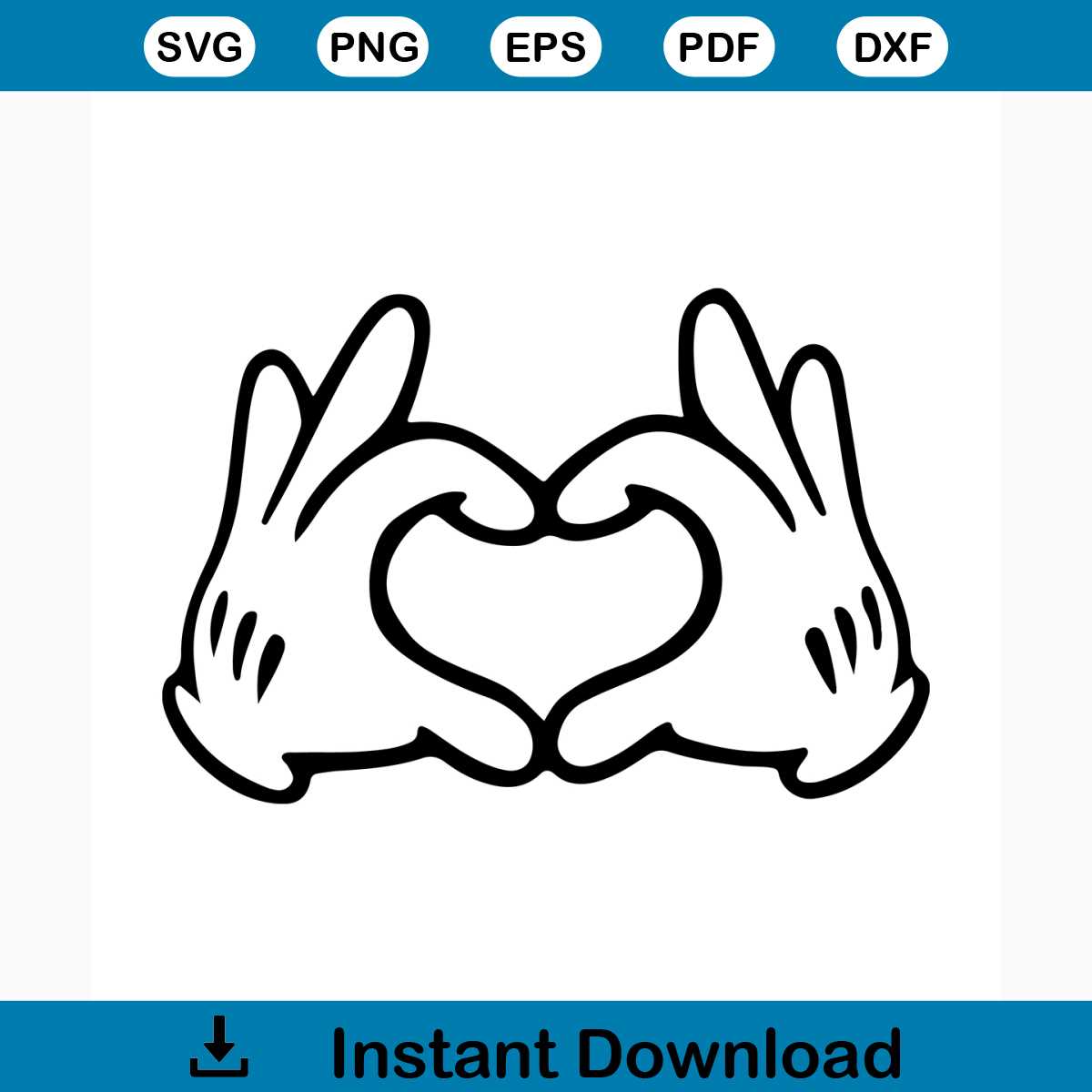 Mickey heart hands svg free, disney svg, mickey svg, instant - Inspire